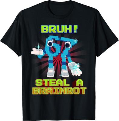 Bruh 67 Sechs Sieben 6-7 Lustiges Gehirnfäule Meme Für Kinder Jugendliche T-Shirt Unisex T-Shirt Herren Damen Lässiges Lockeres Übergroßes T-Shirt High Street Kleidung
