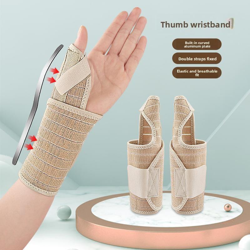 

Sports Fitness Men s and Women s Finger Wrist Guard Aluminum Plate Fixed Support Hand Thumb Pressurized Elastic Wrist Guard Right