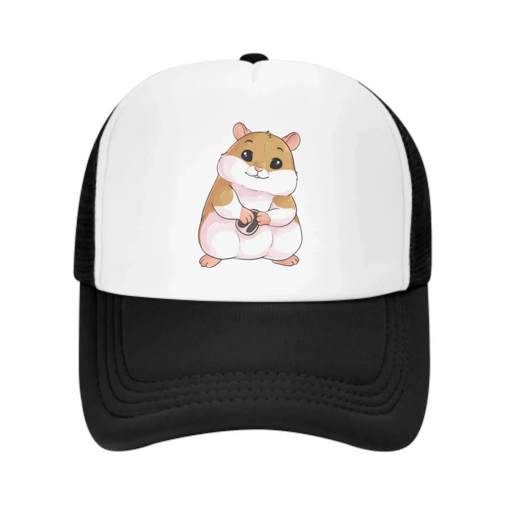 Hamster Protects Melon Seeds Summer Leisure Sports Daily Sun Hat Fishing Outdoor Unisexs and Womens Truck Caps Fashion