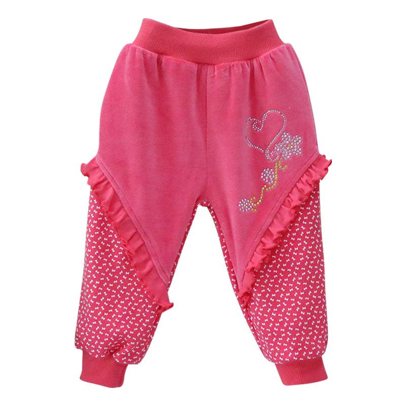 

Брюки для новорожденных Девочки Младенческая одежда Бархатные зимние весенние брюки Вышитая детская одежда Длинные брюки Aapparel 80