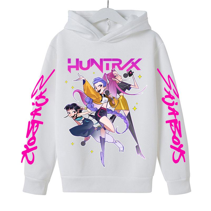 KPop Demon Hunter Rumi Derpy Cartoon Girls Boy Hooded Sweatshirt Warm Children's Wave Fashion Casual Tops Casual Girls Clothing