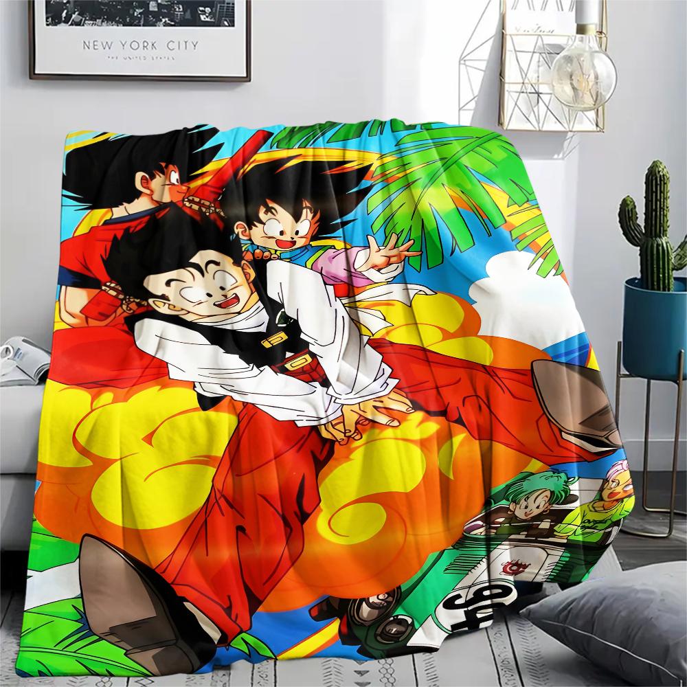 Dragon Ball Characters Print Flannel Blanket,High Quality Comfortable for All Seasons,Home Decor,Warmth and Comfort,Perfect for Christmas Gifts