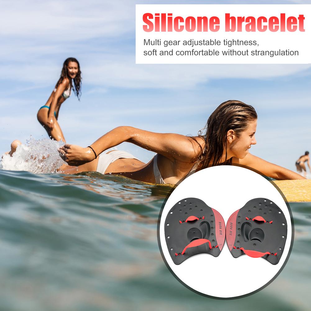 Adult Kids Professional Swimming Paddles Swim Practice Training Hand Fins Flippers Webbed Gloves Pads Finger Webbed Glove Paddle