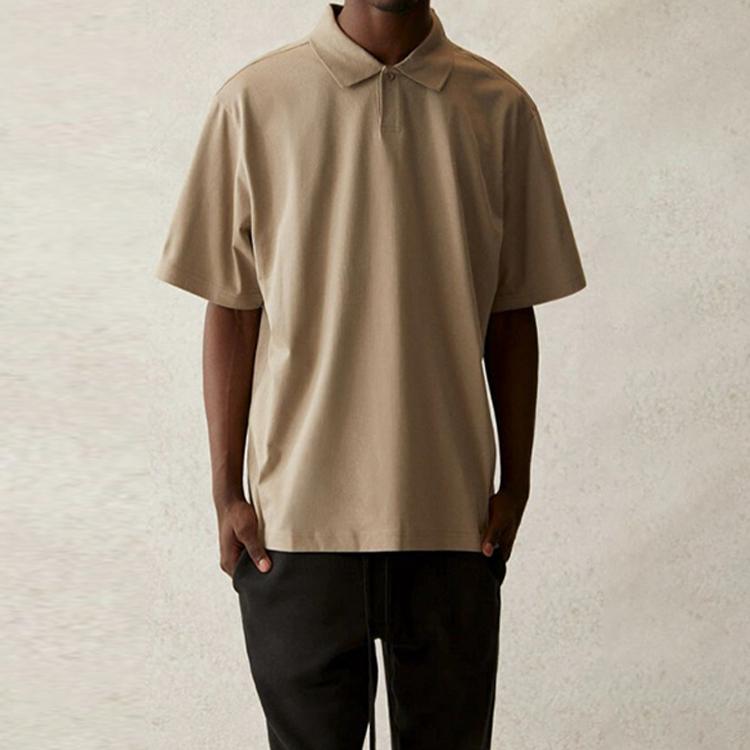 Fear of God Essentials Short Sleeve Polo Unisex Tops Moss FOG-SS21-583