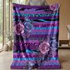 Purple Leopard Bow Theme blanket Lightweight Warm Flannel Blanket Decorative Throw Blanket for Home Decoration