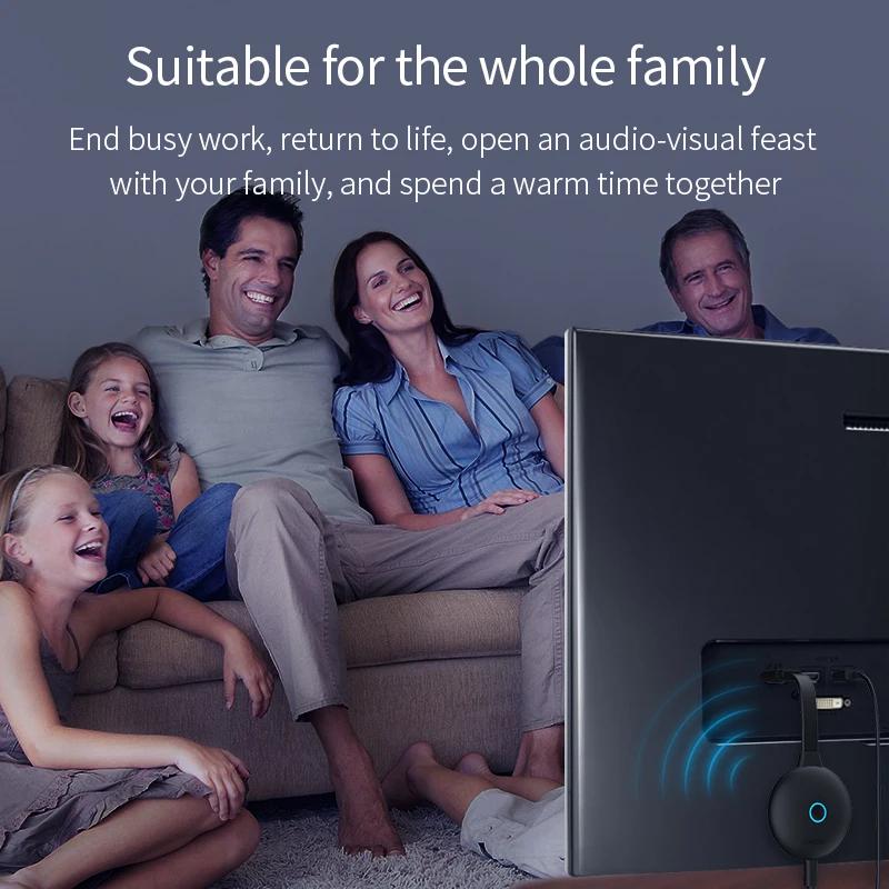 Hagibis HDMI-kompatibler Dongle TV-Stick Drahtloser Wifi Miracast Adapter 4K 1080P Display-Empfänger für Youtube iOS Android