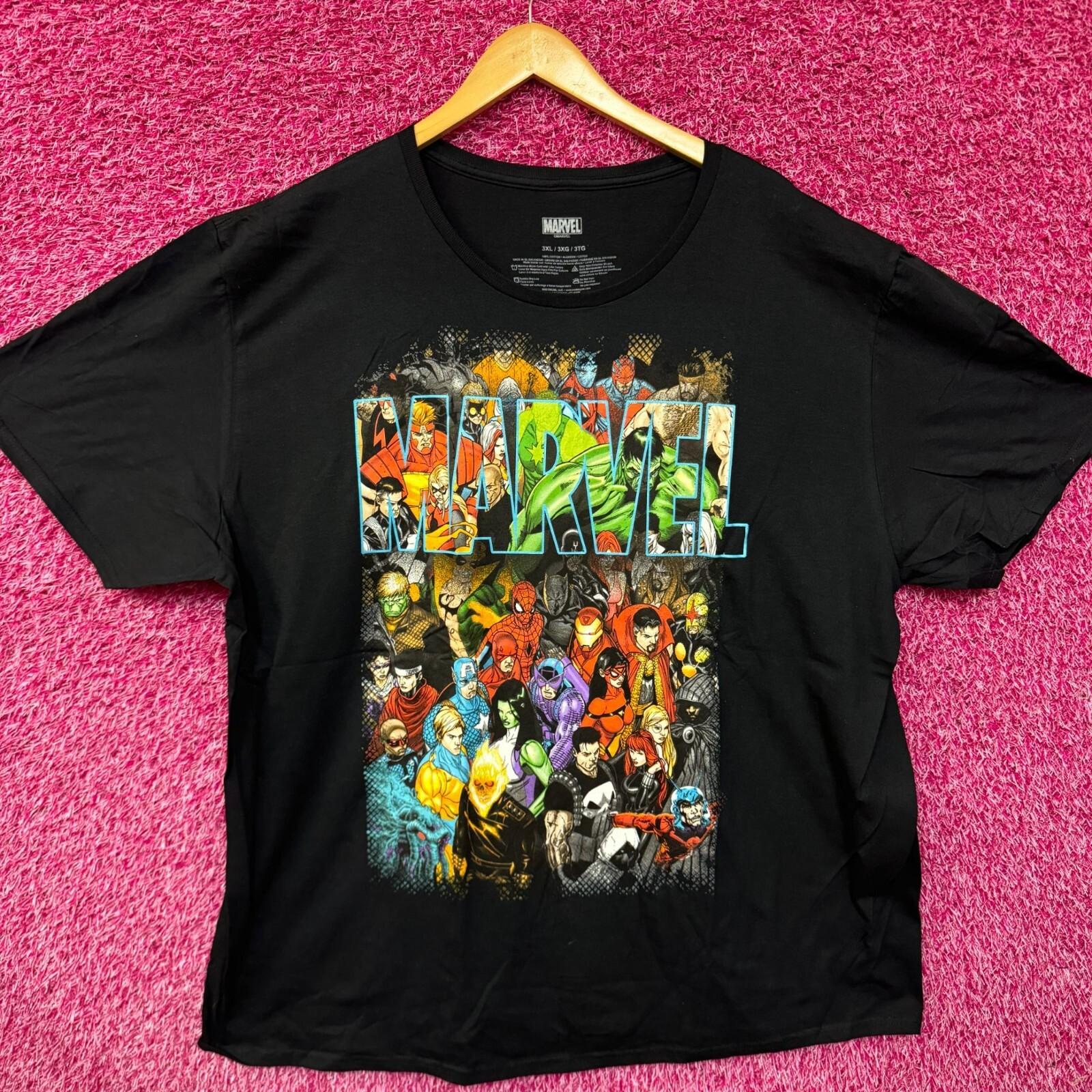 Футболка с коллажем Marvel XL