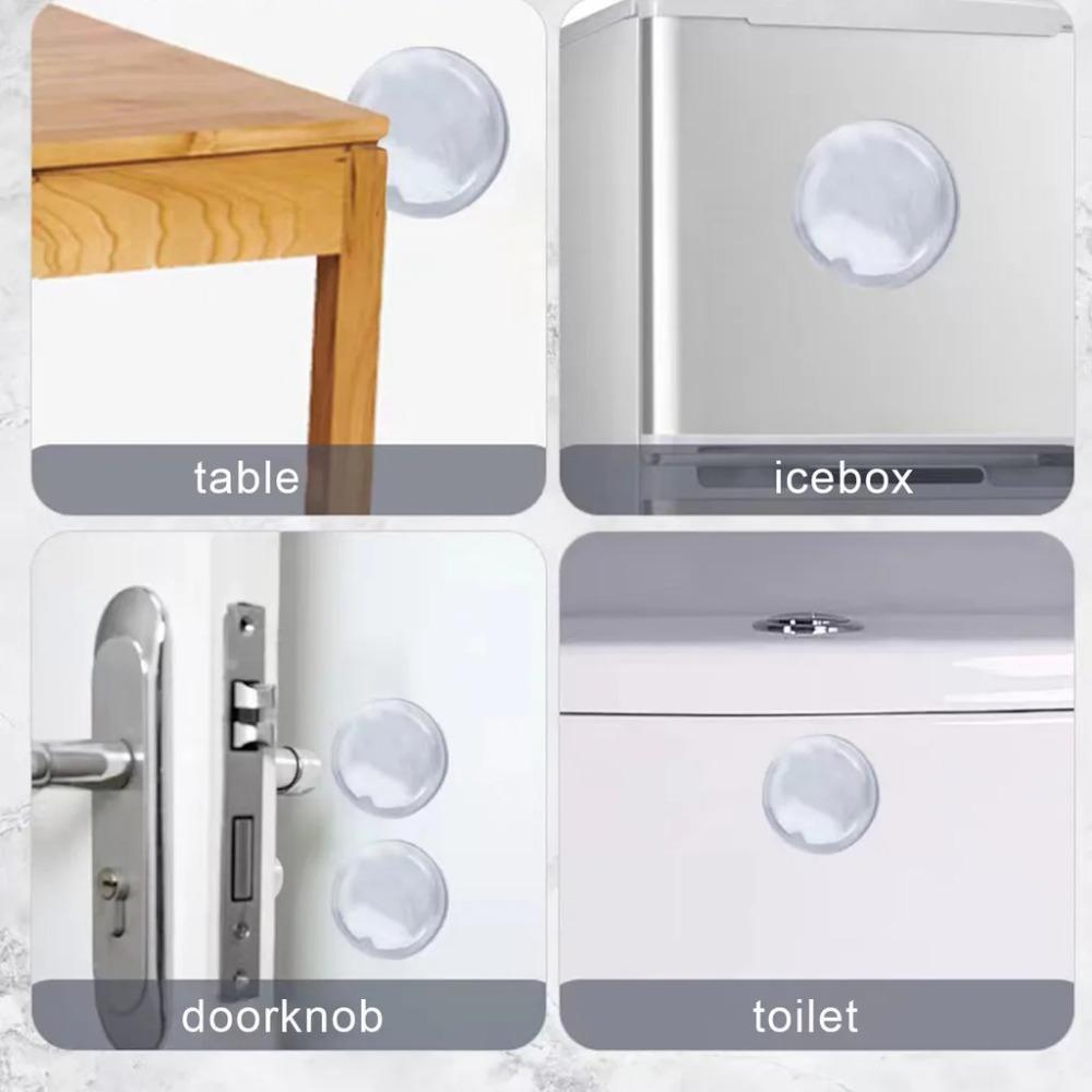 Transparent Soft Silicone Door Stopper Bumper Self-adhesive Stickers Wall Protector Muffler Furniture No Trace Anti-crash Pad