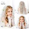 Personalized Fluffy Colorful Bubble Veil for Wedding Photo Props
