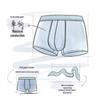 Urban Beauty Men's Pure Cotton 7A Antibacterial Boxer Briefs 4-Pack