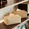 Faux Leather Tissue Box Holder Easy Maintenance Rattan Stain-resistant Tissue Case