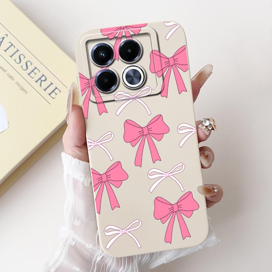 For Infinix Note 40 5G Case Cartoon Rabbit Flower Anti Slip Bumper Soft Silicone Cover For Infinix Note40 X6852 X6851 Phone Case