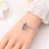 Authentic Crystal Glass Cat Garden Beads & Shiny Square Dragonfly Dangle Charm Fits Original Bracelet 925 Sterling Copper Beads