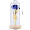 LED Light Preserved Rose Flower Glass Cover Artificial flowers Rose LED Light  Valentine's Day