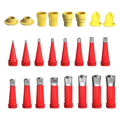 22/24 Pcs Universal Integrated Rubber Nozzle Tool Kit Stainless Steel Caulking Nozzle Coating with Connector Caulking Tool Kit