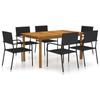 Día Y Noche - Día Y Noche 7-Piece Garden Dining Set Black