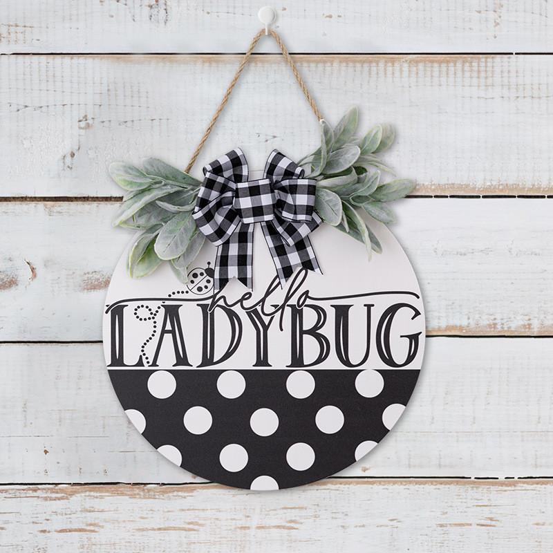 

Подвесная Очаровательная Божья Коровка с Модным Черно-Белым и Серым Бантом Идеально Подходит для Весеннего Времени Ladybug Black