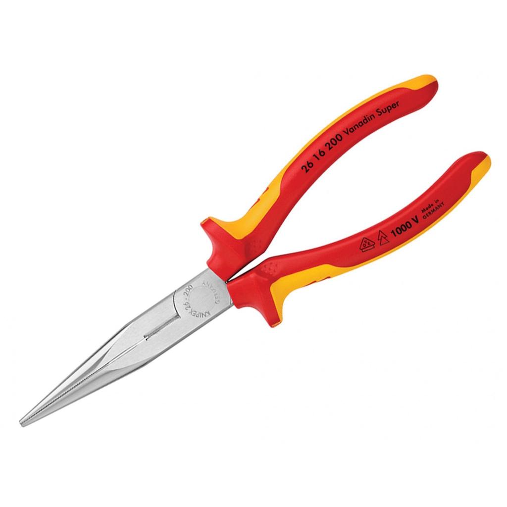 Knipex Vde Long Snipe Nose Side Cutting Pliers 200mm