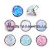 Titanium F136 Alloy Wave Edge Opal Stud Earrings Flat Back Lip and Tongue Piercing Jewelry