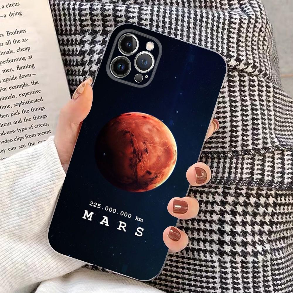 Saturn Mars planet Phone Case for iPhone 15 8 7 6 6S Plus X SE 2020 XR XS 14 11 12 13 Mini Pro Max Mobile Case