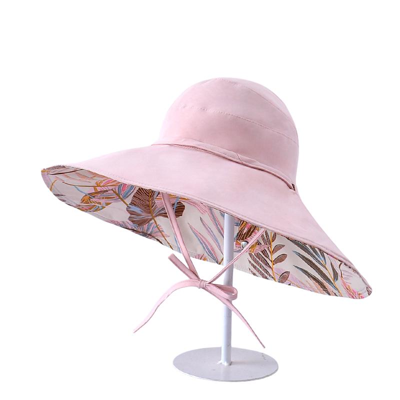 

Солнцезащитная шляпа H108 для женщин. Рыбацкая шляпа с полупустым верхом, собранная в хвост, и широкополая солнцезащитная шляпа. 56-58cm розовый