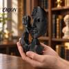 Broken Face Figure 3D Printed Abstract Statue, PETG Decorative Entryway Display Sculpture for Home Office Desktop Showcase Contemporary Table Ornament