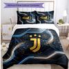 Set Biancheria da Letto 3 Pezzi con Stampa Pattern Juventus FC Morbido Delicato sulla Pelle Lavabile Copripiumino e Federe Set Stagione Unica Camera da Letto