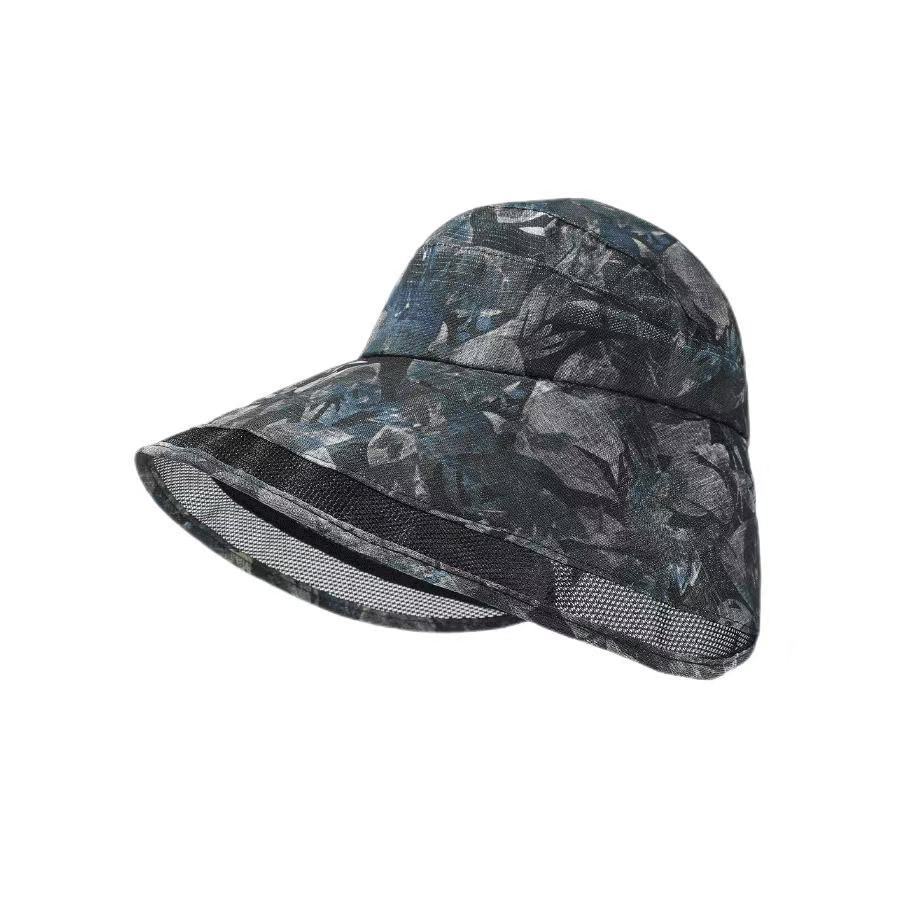 Summer wrap-around organza sun hat women's breathable UV protection big edge sun protection hat semi-empty top sun hat