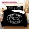 Derby County F.C Muster Bettwäsche Steppdecke Set Heimdekoration Geschenk (1 Bettbezug + 2 Kissenbezüge (ohne Füllung))