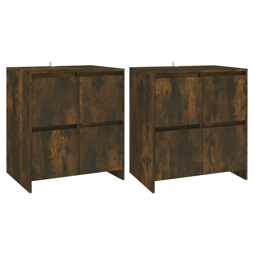 Sideboards 2 pcs Smoked Oak 70 x 41 x 75 cm Particleboard
