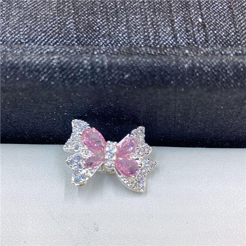 High Retention Micro-Paved Zircon Butterfly Rhinestone Beading Accessories