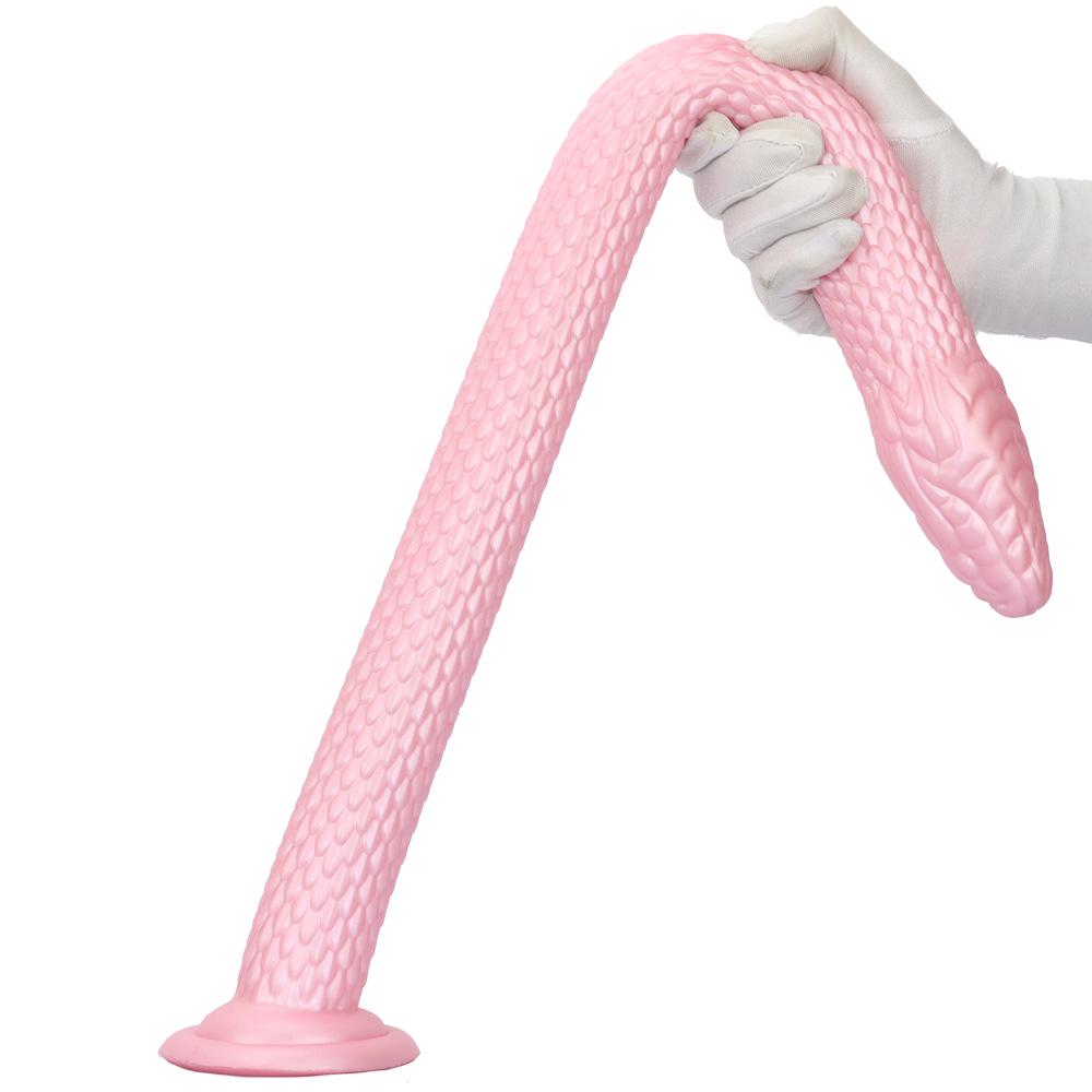Super Large Snake Head Anal Plug with Suction Cup for Long-Term Wear and Deep Self-Stimulation