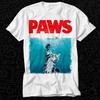 Paws Kitten Jaws Cute Cat Vintage Graphic Unisex Gift Tee Men Women