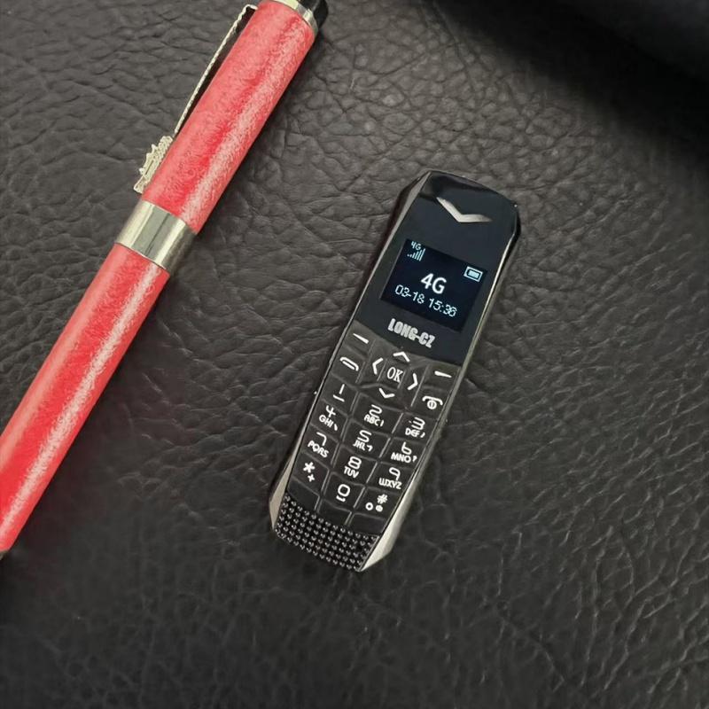 J60 4G Small Phone OLED Screen 1GB ROM Bluetooth Alarm Clock Mp3 Player 600mAh LTE Super Light Mini Portable Mobile Phone Multi-language