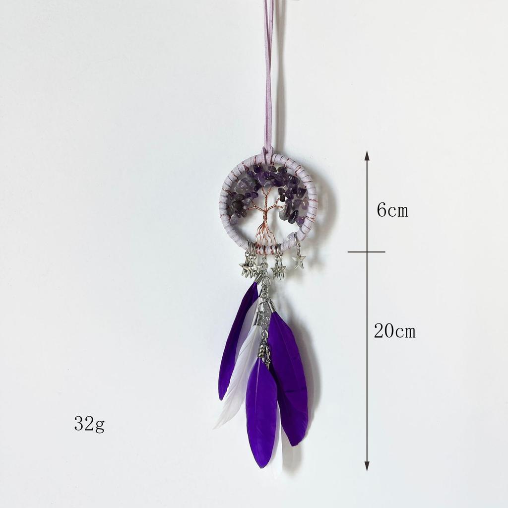 Decorative Tree of Life Dream Chasing Car Pendant Decorative Creative Car Accessories Feather Pendant