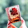 Edo Kiriko Hand-Carved Japanese Crystal Whiskey and Beer Glass Gift