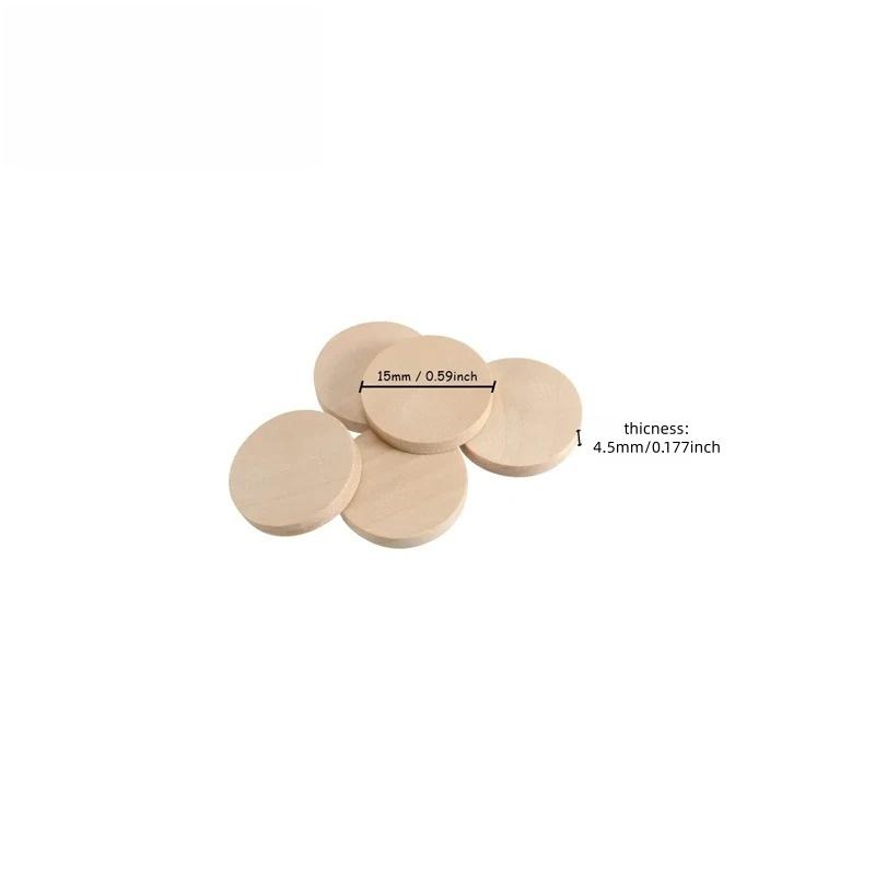 

10pcs 1.5cm-5cm Wood Slices Round Wooden Coins Natural Wood Circles Unfinished Wooden Discs Blank Tokens for Arts Supplies 10pcs