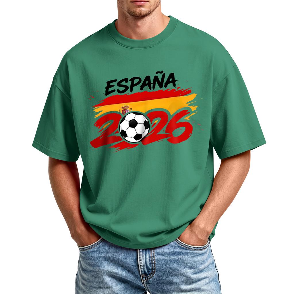Men's Printed Round Neck T-Shirt Casual Sports Short-Sleeve Top