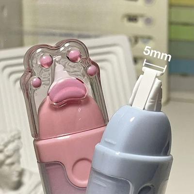 1 Piece Cute Cartoon Kitten Cat Paw Correction Tape Creative Design Gradient Color Stationery Correction Tape Student Supplies