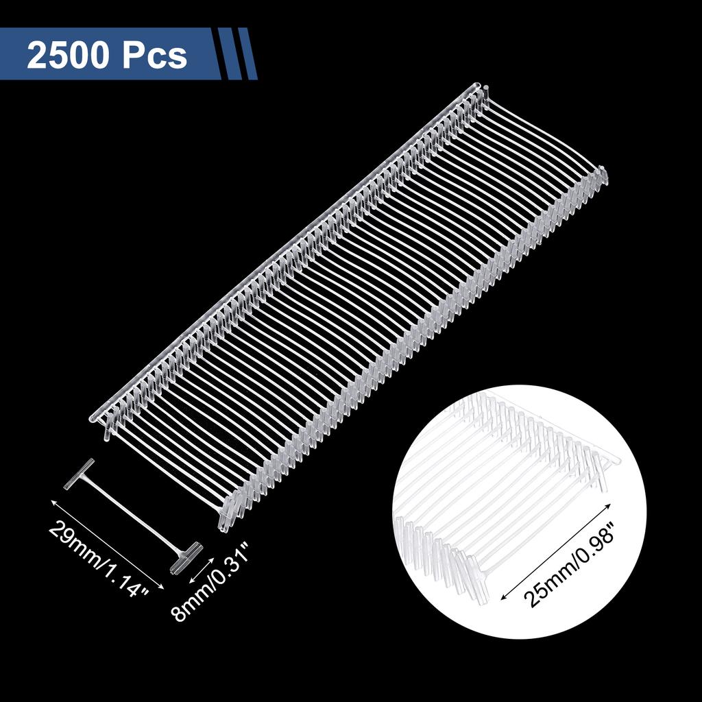 2500 Pack Clear Standard Tagging Fasteners,Plastic Regular,Standard Label Gun Price Tagging Barbs for Garment Price Tag Label