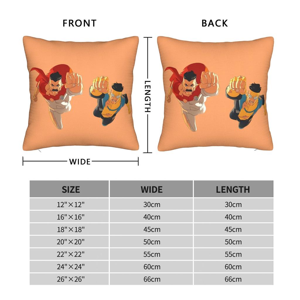 Anime Invincibles Pillow Case Graphic Pillow Cover Kawaii Cushion Cover For Wedding Party Home Decor