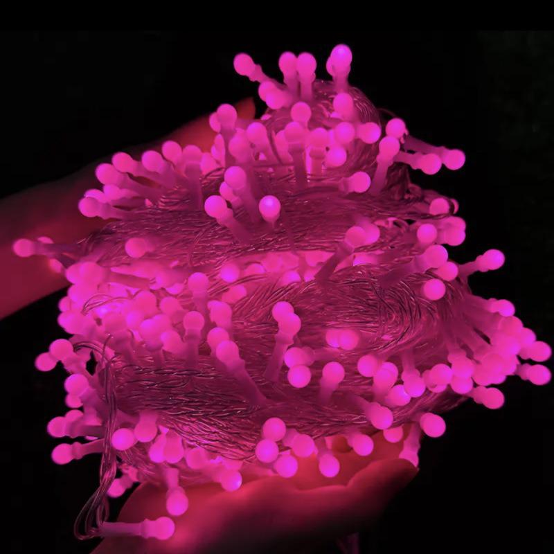 Solar Color-Changing LED Starry String Lights - Waterproof Popcorn Fairy Lights for Camping and Outdoor Tent Decor