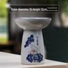 Blue & White Porcelain Flower Pot with Tray for Asparagus Fern, Money Tree, Orchid, Succulents & Bonsai 