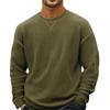 Men's Solid Color Round Neck Long Sleeve Tops Men's Sports Large Size Casual Round Neck Tops