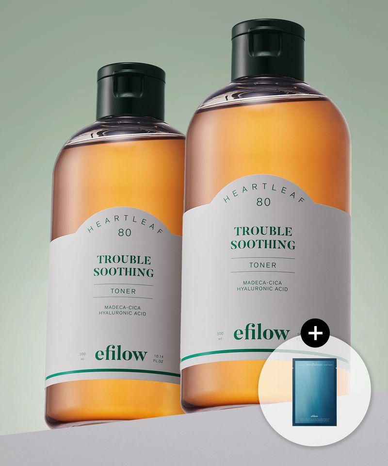 [2 pack] Houttuynia Cordata 80 Hyalucica Trouble Soothing Mildly Acidic Vegan Toner 300ml