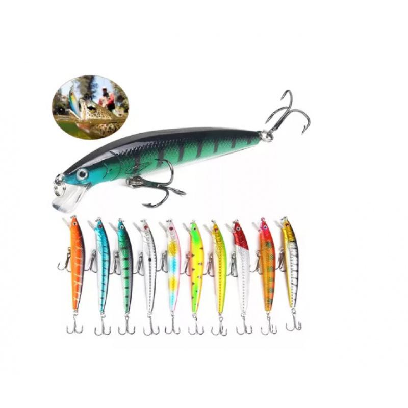 ,Fake Bait Fake Fish Bait9.5CM-8.5G10pcsLure Minnow Lua Lure Noise Lua Bait Fishing Gear Bionic Micro Bait Lua Lure Fish Bait