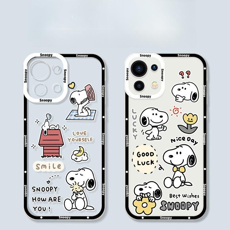Niedliche Snoopy Handyhülle für iPhone 15 Pro Max 11 12 13 14 Pro Max 6 6S 7 8 Plus 12 Mini XS XR SE 2 3 Klar Transparent Weiche Hülle