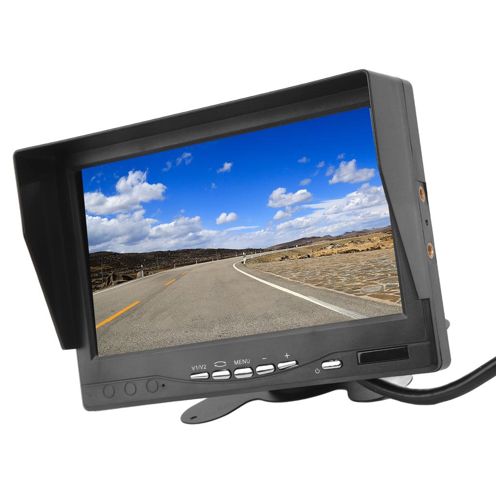 RV 7in Rear View Monitor Kit IPS Screen 16:9 PAL NTSC Systems Parking Reverse Backup Camera for Truck Trailer Camper