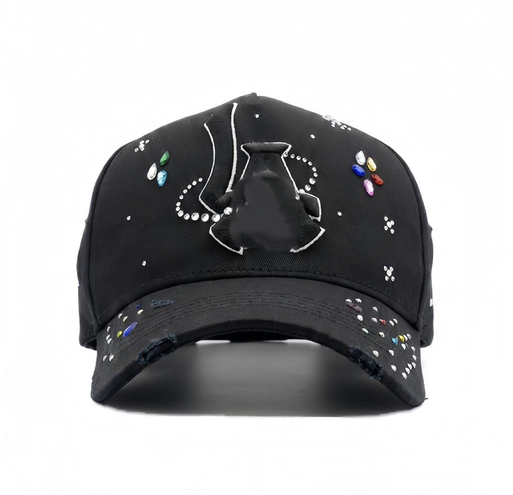 Wholesale Yo No Pesco Star Satin Lined Terry Dobby Embroidered Bling Sports Cap 5 Panel Rhinestone Brim Baseball Caps Barbas