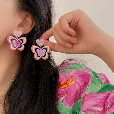 Butterfly Lovely High Teen Kitsch Point Fashion Earrings